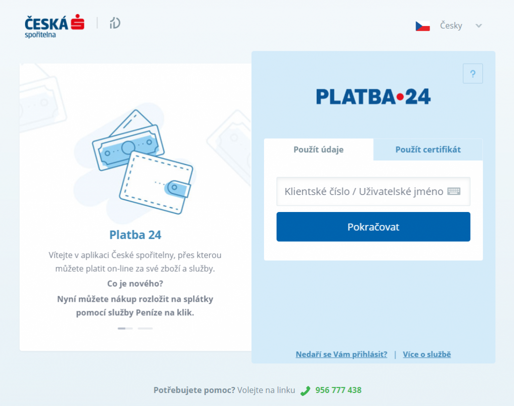 Platba 24 plugin - rozhranie banky