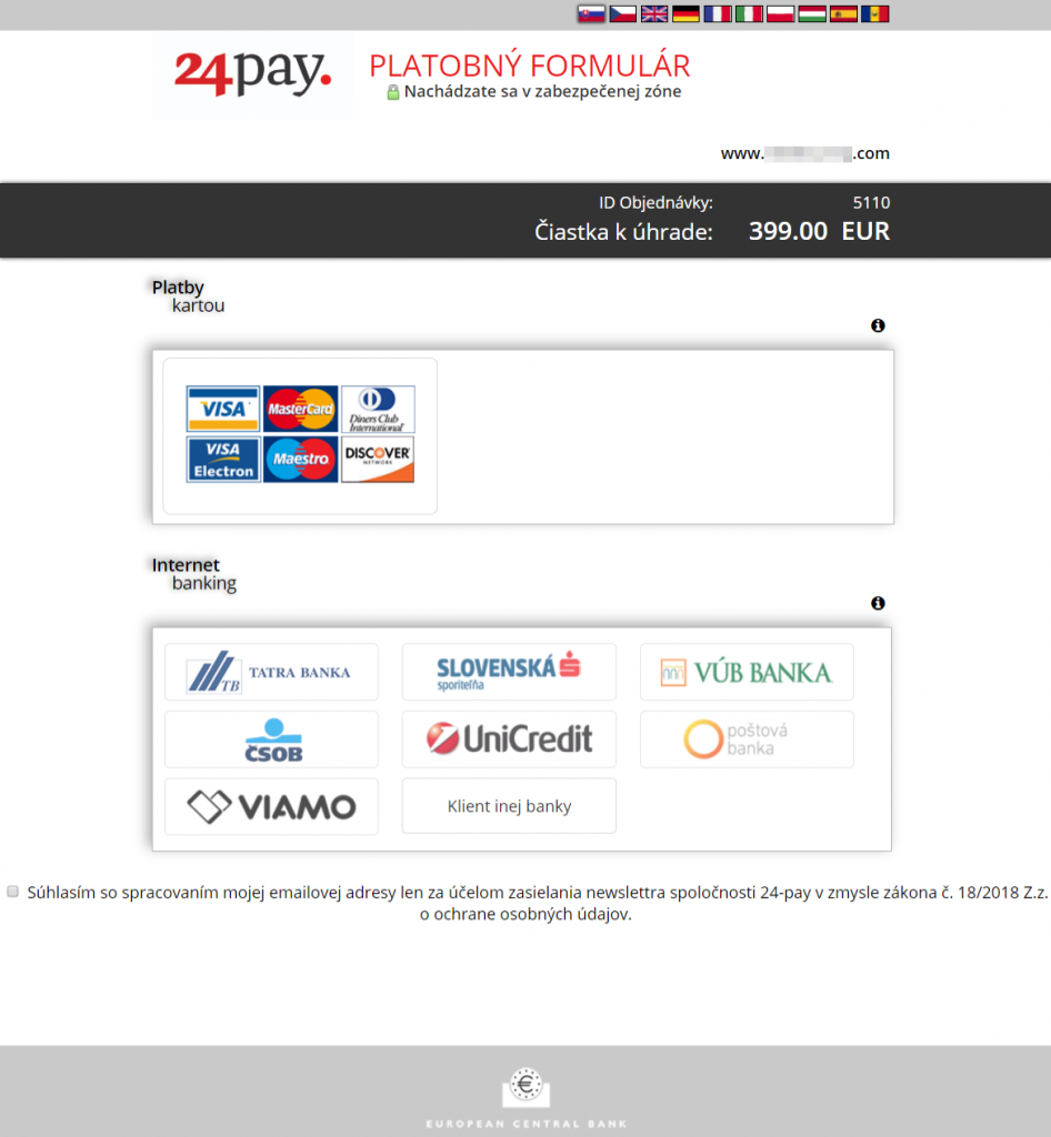 24pay plugin - rozhranie banky