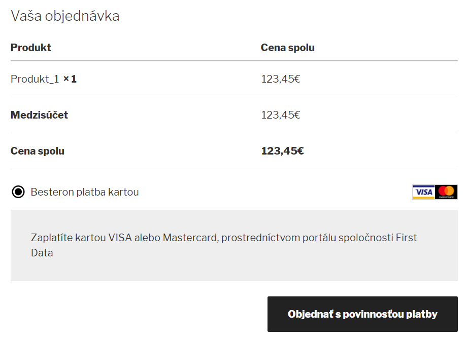 Besteron platba kartou – Obrázok 3