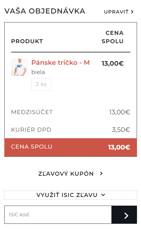 ISIC discount plugin - pokladňa
